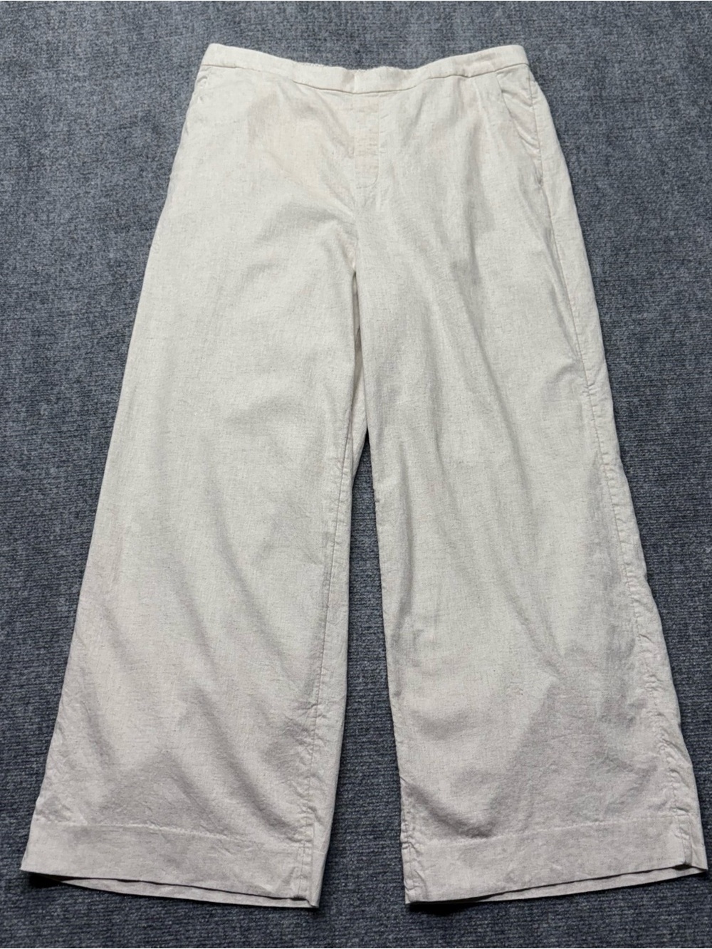Banana Republic Pants Womens XL Tan Hayden Linen Blend Wide Leg High Rise 36x30